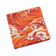 일본손수건 리넨 손수건 스카프 빈티지 파도 동물의 꽃 패턴 Hankies 남성 캐주얼 파티 결혼 선물