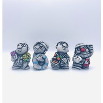 제주 돌하르방 사계절 (지퍼백) 4조 장식인형 미니어처 인테리어 감성소품 제주특산품