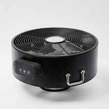 Geek 히텁펜 난로팬 캠핑 텐트 난방 따뜻한 공기순환기 카키색상+전용가방포함, 02. 블랙 색상