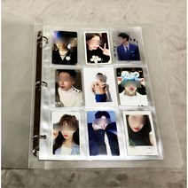 A4 3공 포카 바인더 속지 앨범 포켓 콜북 엽서 명함, 4포켓 10매