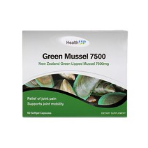 헬스업 그린머슬 7500 60정 초록입홍합 뉴질랜드 초록입홍합 오일 HEALTH UP GREEN MUSSEL OIL 60C, 1개, 1