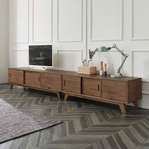 모리스 참죽나무 원목 1200 1600 거실장-세트구성X (옵션확인), 월넛