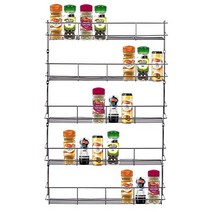 YonTree 5 Tiers Steel Spice Rack Herb Jar Holder Cabinet Shelf Storage Wall Organization, 1
