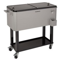 쿠진아트 Cuisinart CCC-3517 휴대용 75.4L(80쿼트) 야외 쿨러 카트 양면 뚜껑 병따개 포함 BBQ 카트 (캔 100개 또는 병 50개에 적합)