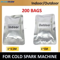1 200 봉지 Ti 파우더 차가운 스파크 기계 플라이트 케이스 분수 스파 클러 소모품 불꽃 놀이 로드케이스 콜드, [01] Indoor, [17] 200 BAGS Get 220