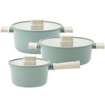 락앤락 슈트 IH 냄비 세트 1호 CSU1181S3C 3개, Mint, 18cm편수 +22cm 양수 + 24cm전골