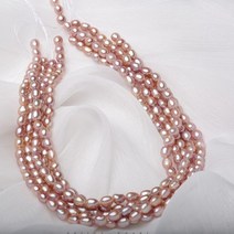 양면 라이트 체인 반제품 오로라 진주 작은 돌 DIY 맞춤 목걸이 팔찌 14 인치 5-6mm 쥬얼리 제작 참, [01] 6-7mm, [02] Pink purple