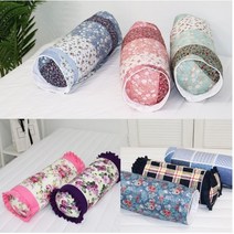 핸드메이드 원형경추베개 모음 KC인증 국내산베개솜 국내산, 매화(블루)