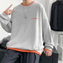 남성맨투맨쇼핑몰 10대남자학생옷 10대 남자 패션 긴팔옷 데일리룩 코디 맨투맨-72394EA