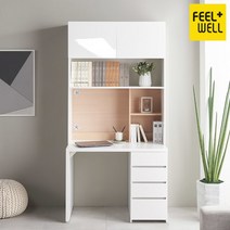 [] (착불상품) 레아 4단서랍장 집중력 전면책상 세트 1000 DVX DK9652, 서랍:메이플서랍 / 상판:화이트상판