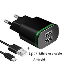 부품 EU 미국 플매트 카펫 러그 2 포트 LED 라이트 USB 충전기 5V 2A 벽 어댑터 휴대폰 마이크로 데이터 케이블 아이폰 호환 iPad 삼성 충전, [04] black, [02] US