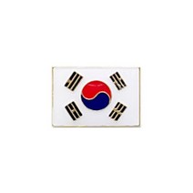 와펜 태극기 뱃지 정복용