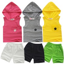 RS-05 아동 남여공용 별 망고 나시 + 별 반바지 SET 면 상 하의 후드티 세트