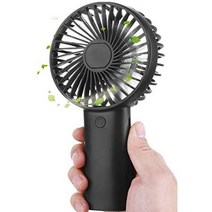 일본직발송 2. Tutuko 휴대용 선풍기 휴대용 선풍기 개인적인 미니 선풍기 USB 충전식 4000mAh 배터리식, One Size, 블랙