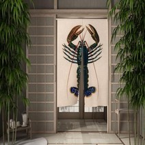 동물 문 커튼 중국어 잉어 호랑이 표범 새 파티션 화면 복도 입구 출입구 일본 방 장식, CTS00353+80x120cm