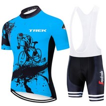 팀 2023 TREK 남성용 사이클링 반팔 저지 세트 야외 의류 MTB 라이딩 여름