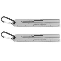 부식 방지 싱글 지붕 타일 유리 섬유 두께 측정 도구 5 인치 게이지 2 개, 01 silver