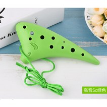 TNG 메조 C톤 플라스틱 초보자 레진 학생 오카리나, T03-12공 고음 SC그린풀세트