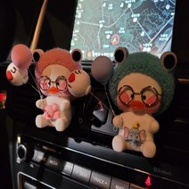 귀여운차량용방향제 캐릭터 피규어 오리 고체 자동차 방향제, 오렌지개구리 머리띠 오리, 힐링, 2개