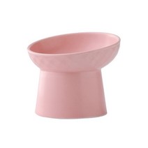딩동펫 반려동물 허니 경사형 세라믹 식기, 핑크, 1개