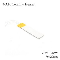 온풍기 MCH 금속 세라믹 히터 고온 사각형 알루미나 전기 가열 보드 플레이트 밴드 HTCC 건조 80x20mm 5V 2, 02 70x20mm_03 12V