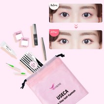 자극NO 평균 5~7일 유지 A형 인조 부분 가닥 속눈썹 붙이기 눈시림NO 내 속눈썹 빠짐NO 셀프 속눈썹연장 미브린 유스카 투스텝 7종 미니 키트 세트 재료, JC, 9