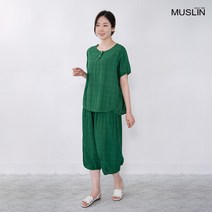 엄마옷 모슬린 면 체크 생활한복 상하세트 KD205067마담 미시옷 50대 중년여성의류 60대 엄마옷 빅사이즈 할머니옷 여성옷 여름