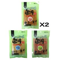 하나누리 한우껌 28p X2개 강아지 고기말이껌 껌간식, 연어와황태, 본상품선택