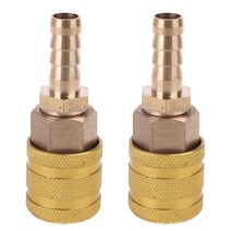 밸브 어댑터 8mm 자동차 타이어 클립 솔리드 황동 노즐 클램프 인플레이션 펌프 에어 척 팽창기 퀵 커넥터 액세서리, [02] 2pcs 8mm