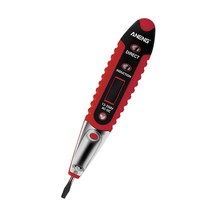 AC DC 12-250V LCD 디지털 전압계 다기능 전압 테스트 연필 전기 테스터 감지기 스크루 다이소별 드라이버 안경, Red