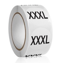 사이즈표시 옷스티커 의류 가게 XXXL 롤 500개입