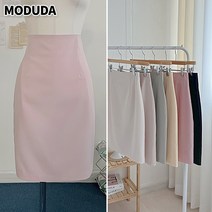 [모두다] [S~L/깔끔기본핏/단정한] 스마일 미디 스커트