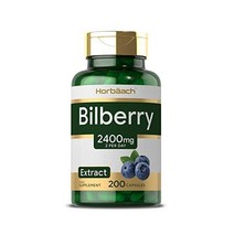 빌베리 추출물 2400mg 캡슐 200개 눈 시각 건강 인공 방부제 by Horbach