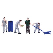 GHSHOP 작은 디오라마 수지 인형 거리 기차 조경 디자인 액세서리, 2.8-3cm 높이, 회색