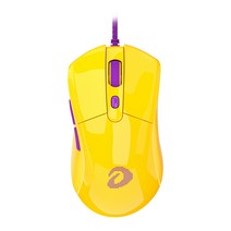 다얼유 스톰 비타공 초경량 게이밍 유선 마우스 65g, 옐로우, A960
