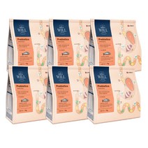 시리우스 시리우스윌 전연령 연어 프리바이오틱스 반려견 사료, 1kg, 6개
