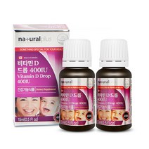 네추럴플러스 햇빛 비타민D 드롭 400IU 액체 스포이드 유아 어린이 비타민디 오렌지향 2병