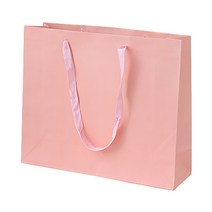 종이가방 코팅 연핑크 무지 고급 종이 쇼핑백 (50장), (왕중_47x32+13)_(50장)