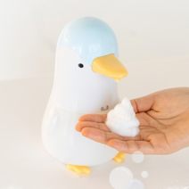 자동손세정제 핸드워시디스펜서 세제디스펜서 물비누 헬스장 디보 펭귄 블루