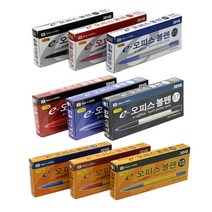 자바 오피스 볼펜 0.5mm 0.7mm 1.0mm 12개입(갑), 0.7mm 파랑