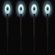 Greenbrier 4pk Solar Powered LED Eyeballs Stake Lights Halloween Yard Haunted House Sidewalk Path Li, 1