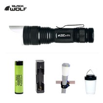 블랙울프 KR-105 L2 자전거라이트 라이딩세트 캠핑세트 풀세트 전조등 후레쉬, KR-105 캠핑세트 C, 블랙울프 3500mAh+고무링