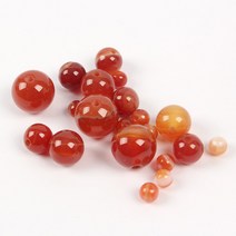 천연 [원석믹스 주황] 비즈 재료 팔찌 묵주 만들기 캣츠아이 천연석 마노, 4mm