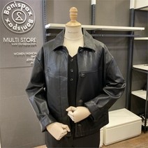 보니스팍스 NC02 인조 가죽 카라 숏재킷 1 A32LJ010