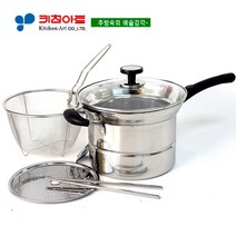 키친아트 스테인레스 찜국수냄비(찜기)18CM, 없음, 없음