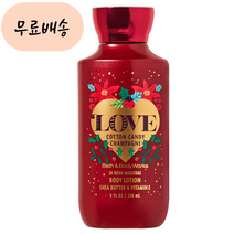배쓰앤바디웍스 BBW 수분 촉촉한 부드러운 러브 코튼 캔디 샴페인 바디로션 홍박스 구매대행, 1개