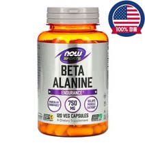 나우푸드 스포츠 베타알라닌 BetaAlanine 인듀런스 750mg 120식물성캡슐