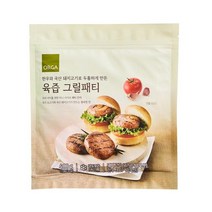 풀무원 존맛탱 올가 한우와 국산 돼지고기로 만든 그릴패티 간편식 요기 밀키트 식사대용 아이 어른 간식 식사대용 400g, 1개