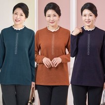 [엄마옷 로즈맘] 홀릭핫픽스셔링기모티셔츠/겨울 50대60대 생신선물 겨울옷 엄마티셔츠 할머니옷