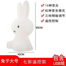 LED 미피조명 토끼램프 수유등 무드등 수면등, 다른, 토끼 80CM(리모컨 컬러풀) 충전식
